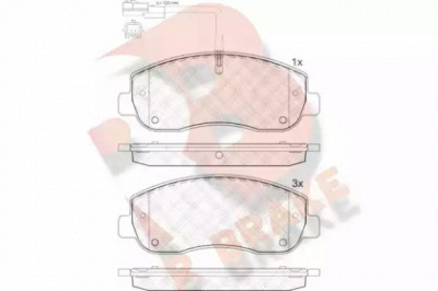 R BRAKE rb1999 -  Комплект тормозных колодок, дисковый тормоз